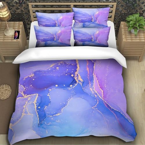 Parure de lit de qualité supérieure imprimé 3D macareux en microfibre King Size