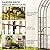 Outsunny 7.4ft Steel Garden Arch with Gate, Garden Arbor Trellis for Climbing Plants, Roses, Vines, Wedding Arch Stand for Outdoor, Garden, Lawn, Backyard, Black