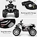 Pemberly Row 12V Kids 4 Wheeler ATV Quad Ride On Car w/LED Lights Music USB