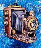 Vintage Camera Ornament - Photography Classic Style Camera Christmas Ornament (C69)
