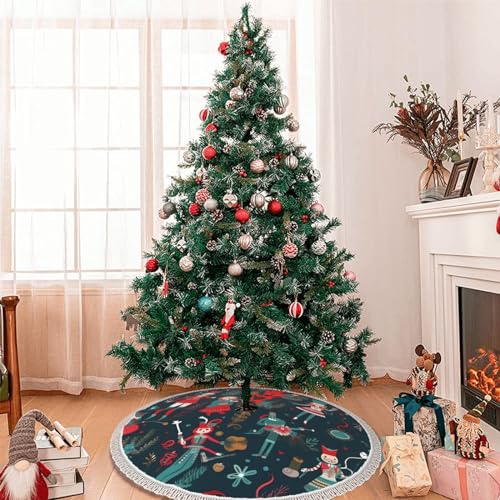 Jupe de sapin de Noël Casse-noisette 91cm et tapis de sol étanche