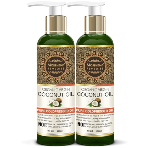 Image of Morpheme Remedies Organic Virgin Coconut Oil 200ml - Pack of 2