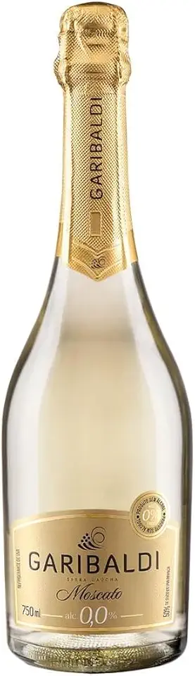Espumante Moscato 0,0% Zero Álcool 750ml - Refrigerante de Uva Garibaldi