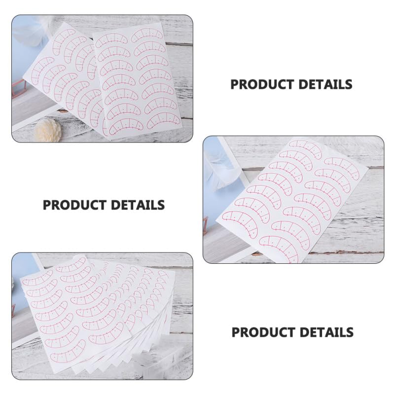 VALICLUD 30 Sheets Eyelash Extension Sticker Patches Lash Tape for Eyelash Extensions under Eye Patches for Lash Isolation and Positioning 320Pcs for Grafting and Training