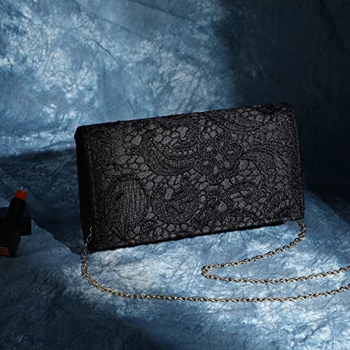 Image of UBORSE Lace Clutch Purses for Women Evening Bag Elegant Envelope Formal Crossbody Shoulder Bag