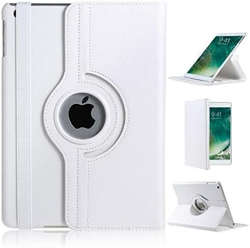 Apple iPad 9.7" 2017/2018 iPad Air 1 Case, RKINC 360 Degree Rotating Stand Case Cover with Auto Sleep/Wake Feature for iPad 9.7" 2017 and iPad Air 1 This case is for Apple iPad 9.7" 2017 (White)