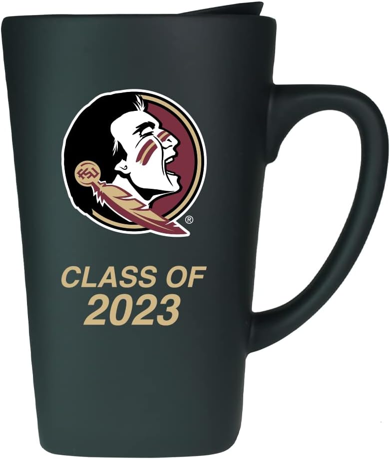 Florida State University Class of 2023 16oz Soft Touch Ceramic Travel Mug with Lid - Black
