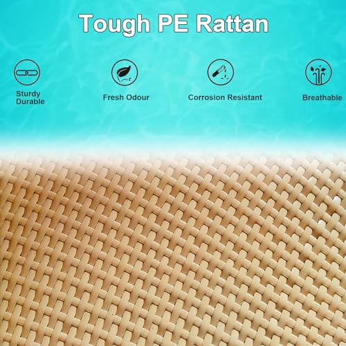 Plateau flottant piscine rectangulaire rotin blanc 80x80cm