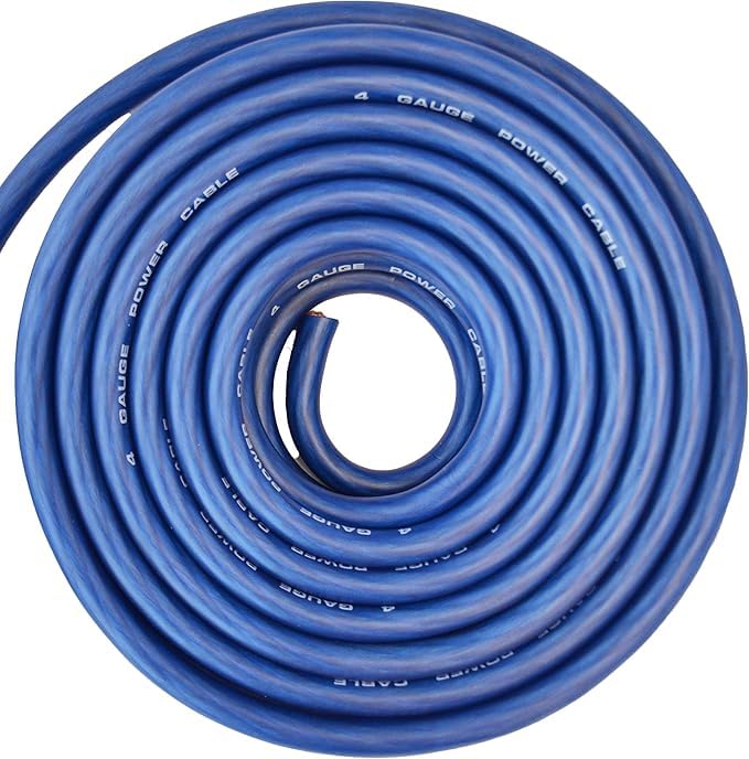 Miniatura 2 de USA 4 Gauge Cable 2500W Completo Amplificador de Coche Instalación Power Amp Kit de cableado 4 Ga Azul para Estéreo de Coche