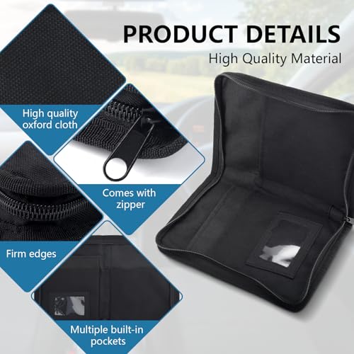 Organizador de guantera plegable negro miniatura 3