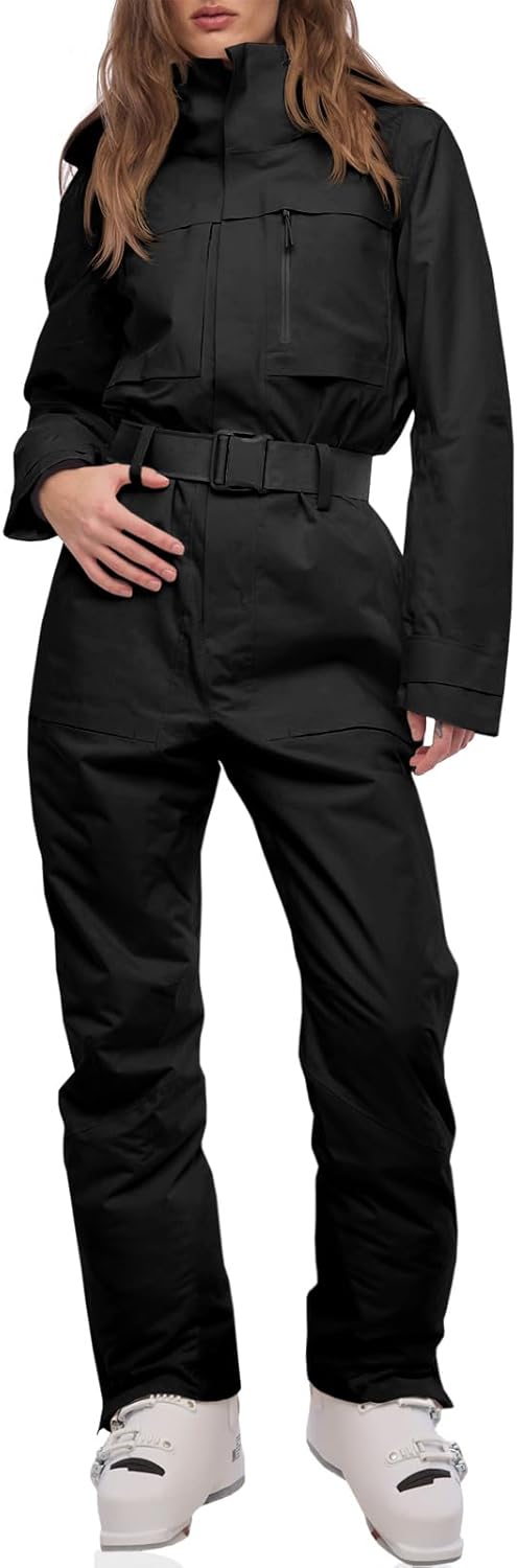 Yousify Womens Ski Suit One Piece Snow Suit Winter Waterproof Outdoor Sports Snowsuit Jumpsuit Snowboard Jacket