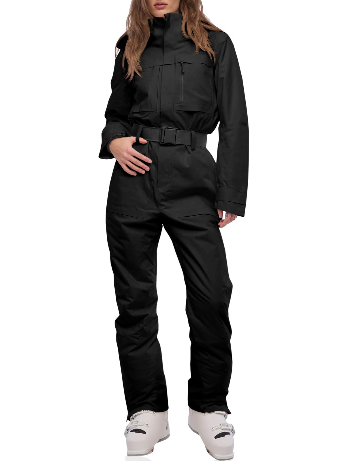 Photo 1 of Yousify Womens Ski Suit One Piece Snow Suit Winter Waterproof Outdoor Sports Snowsuit Jumpsuit Snowboard Jacket