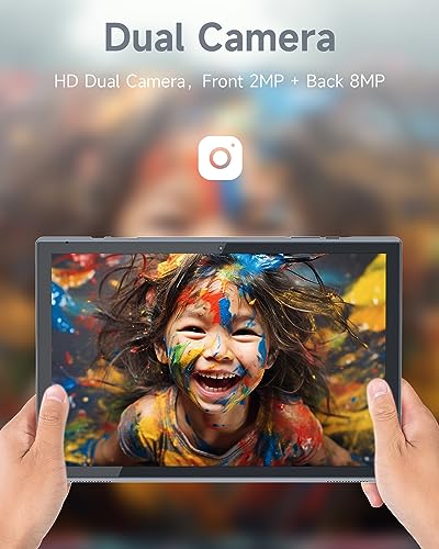Image of ZZB Android Tablet 10 Inch Tablets, 32GB ROM 1TB Expand，6000mah Battery, Quad-Core Processor 2GB RAM Tableta, 8MP Camera WiFi 10.1'' IPS HD Touch Screen 10 in Android Tablet.