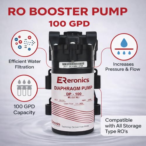 Image of DP-100 RO Booster Pump 100 GPD, ro Pump 100 GPD | motor for ro water purifier | Compatible with All Storage Type RO's, Universal Type Motor, 1 Year Warranty (Dp-100 Ro booster pump)
