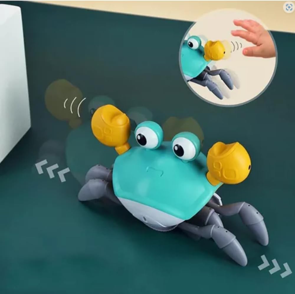 Caranguejo Fujão - Pega Caranguejo - Brinquedo Divertido com Música que Anda e Evita Obstáculos com Sensor para o Desenvolvimento do seu Bebê - Linha Premium Caranguejo Fujão - Pega Caranguejo - Brinquedo Divertido com Música que Anda e Evita Obstáculos com Sensor para o Desenvolvimento do seu Bebê - Linha Premium