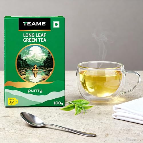 Image of TE-A-ME Green Loose Leaves - 100 gm | Green Leaves Loose Tea 100 gm | No Added Flavour