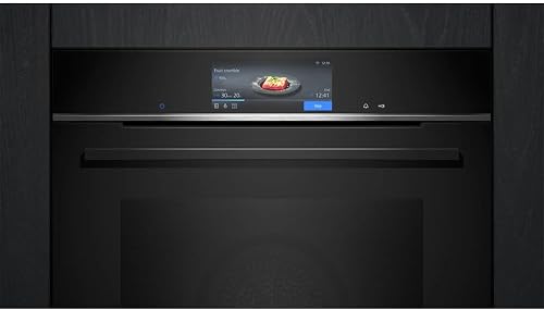 Siemens HB778G3B1, iQ700 Smarter Einbau-Backofen, 60 x 60 cm, Made in Germany, Pyrolyse & Hydrolyse Selbstreinigung, Bratenthermometer, Air Fry, Farbiger Touchscreen, 4D Heißluft, Schwarz - 2