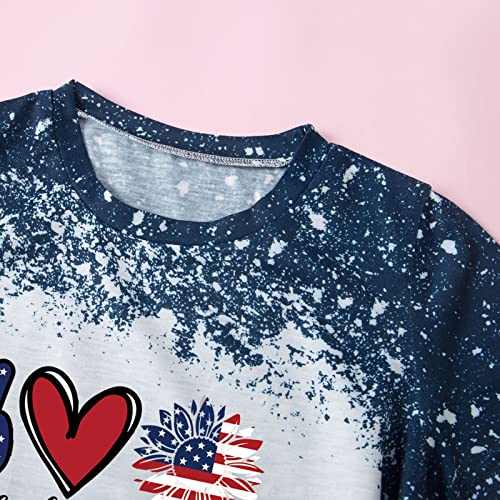 Betadog Kids Tie Dye T-Shirt,Children Hippies Senior Tie Dye Tee Tshirt for Boys Girls Independence Day Clothes3