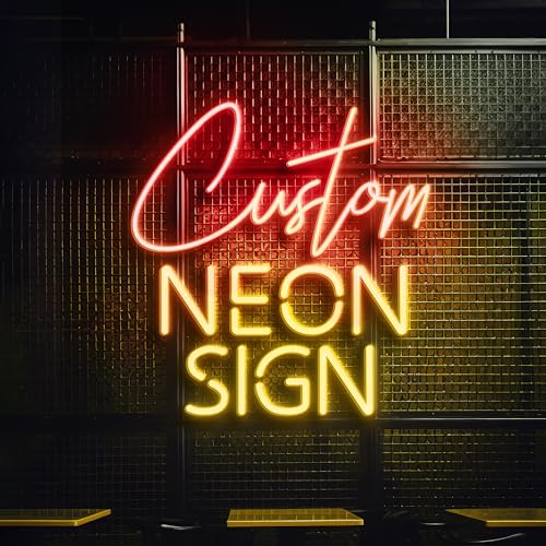 ???????????????? ???????????? ???????????????????????????? Custom Neon Sign - Wall Decor LED Neon Sign Personalized for business, Streamers, Bedroom Decor Neon Signs, Letter Neon Signs for Birthday, Anniversary, & Occasions