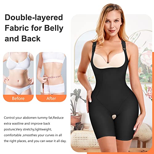 Wonderience Full Body Shaper for Woman Bodysuit Waist Trainer Cincher Corset Tummy Control Thigh Slimmer Shapewear4