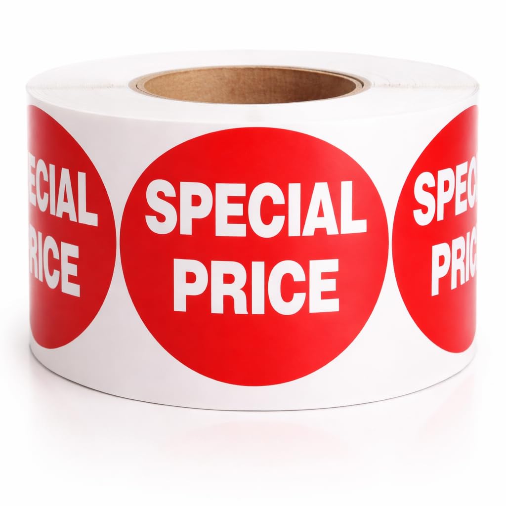 Special Price Self Adhesive Stickers Sticky Labels Price Labels for Retail Price Display 45mm Diamter Roll of 500 Stickers