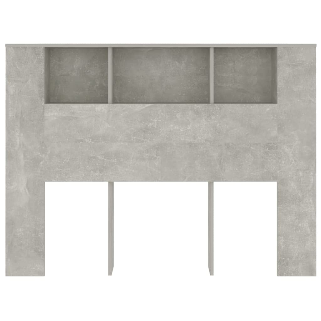 Möbel Wohnaccessoire Kopfteil Betonschrank Grau 140x18,5x104.5cm-Furniture