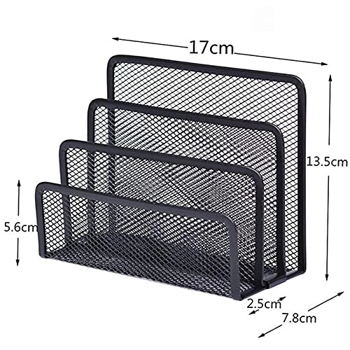 Panier de rangement de bureau A4 empilable en maille métal - Modèle K - 6