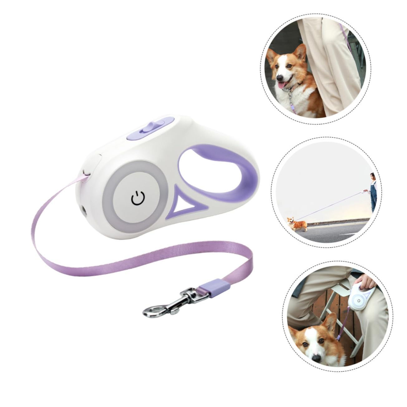BESPORTBLE Correa Retráctil Automática para Perros Luminosa Flexible para Pasear Perros La Noche Cuerda Tracción