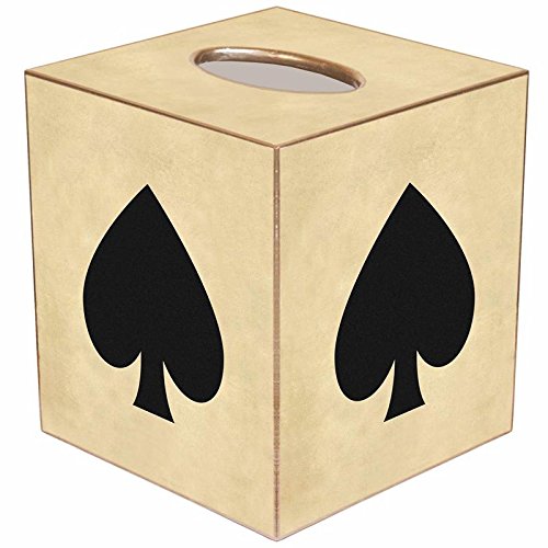 Spades Paper Mache Tissue Box Cover