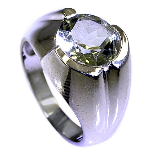 Bague promesse argent 925 massif et améthyste verte d'une finition joaillerie - 2