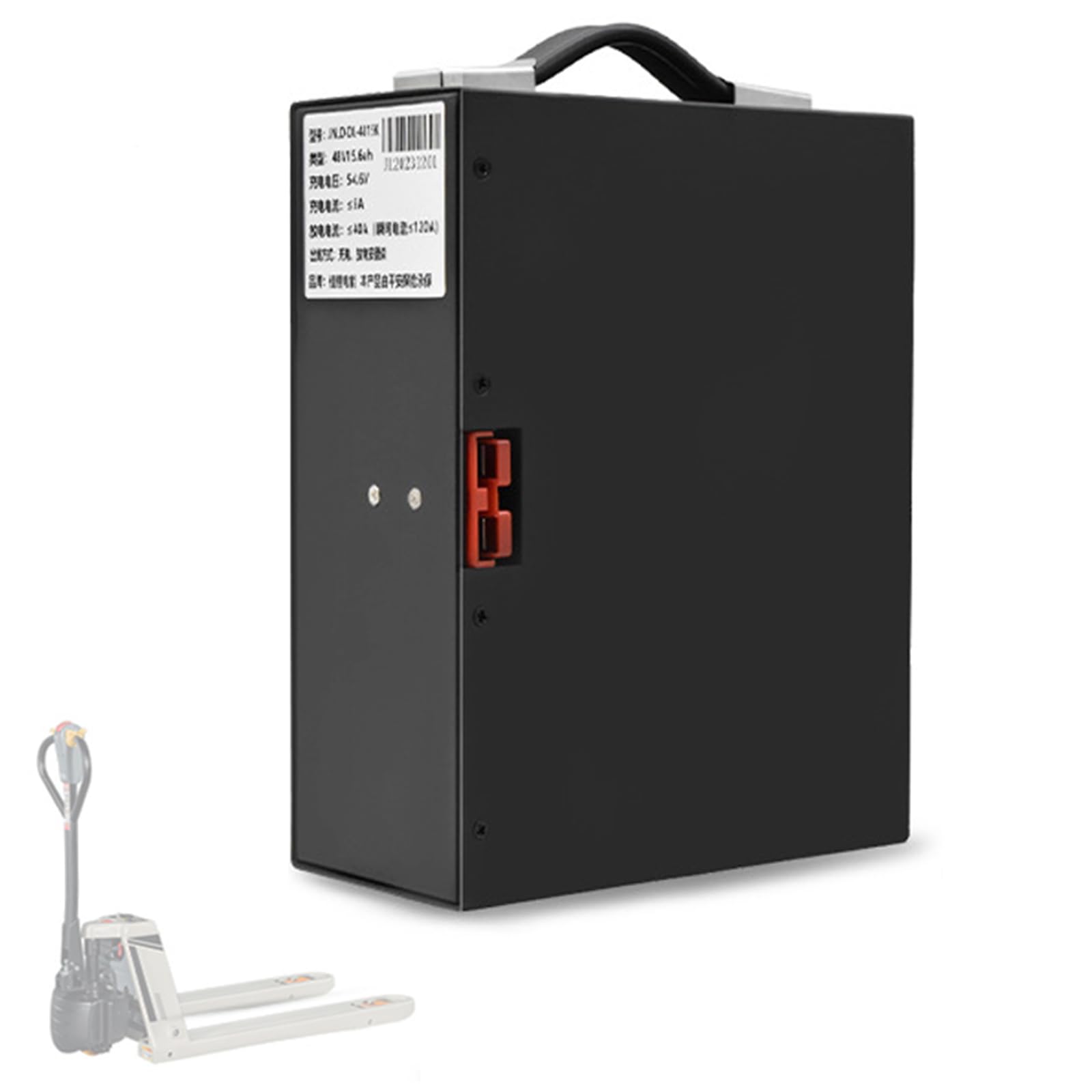 TGHY Transpallet Elettrico con Batteria LiFePO4 da 48 V | Scheda BMS integrata Maniglia portatile per carrelli elevatori manuali e per il carico e scarico di camion
