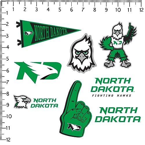 Image of University of North Dakota 9ct Vinyl Large Deluxe Stickers Variety Pack - Laptop, Water Bottle, Scrapbooking, Tablet, Skateboard, Indoor /Outdoor - Set of 9