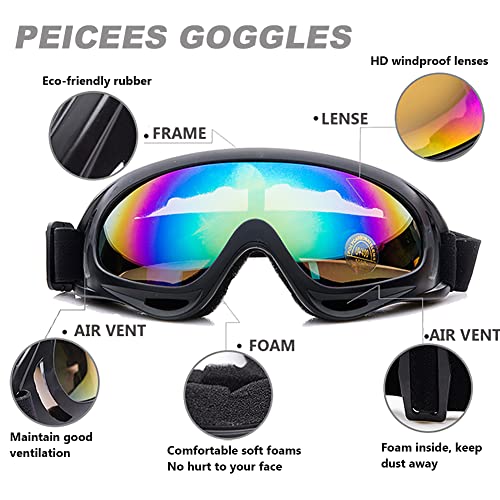 Peicees ATV Goggles Face Mask Set
