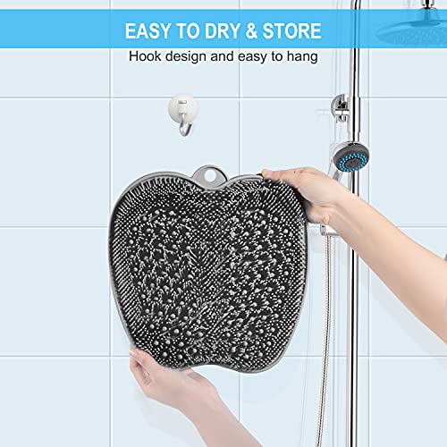 Beskar Larger Shower Foot Scrubber Mat - Shower Foot Brush To Cleans, Smooths, Exfoliates, Massages Without Bending, Improve Foot Circulation & Soothes Tired Feet #TOP6