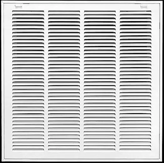 18""x18"" Steel AIR Return Filter Grille, OPENABLE FACE, White & PAINTABLE