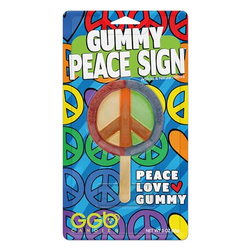 Gummy Peace Sign dulce sabor y armonía 3 oz miniatura 1