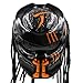 Predator Motorcycle Helmet – DOT Approved – Custom Made, Fibreglass, Unisex for Powersports, Sports, and Outdoor - Orange Chaos
