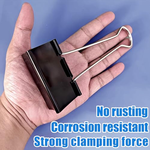 3 Inch Jumbo Binder Clips(12 Pack), Extra Large Binder Clips Heavy Duty Paper Clamps for Office and Home Supplies, Black image 8