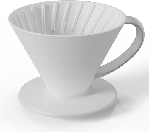 DHPO Artisan Series - Gotero de café hecho de material de cerámica de alta cocción tamaño 02 filtro de cerámica para verter sobre cafetera