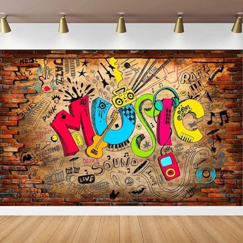 Fondo de fotografía para Fiesta con temática Musical, póster de notación Musical, Fondo de Discoteca DJ Karaoke para decoración de Fiesta de cumpleaños, Pancarta 200x140CM
