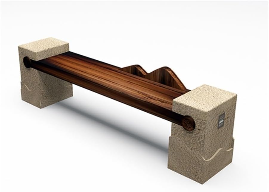 Benches, Stainless Steel Park Chair - Outdoor Wooden Seating for Landscaping