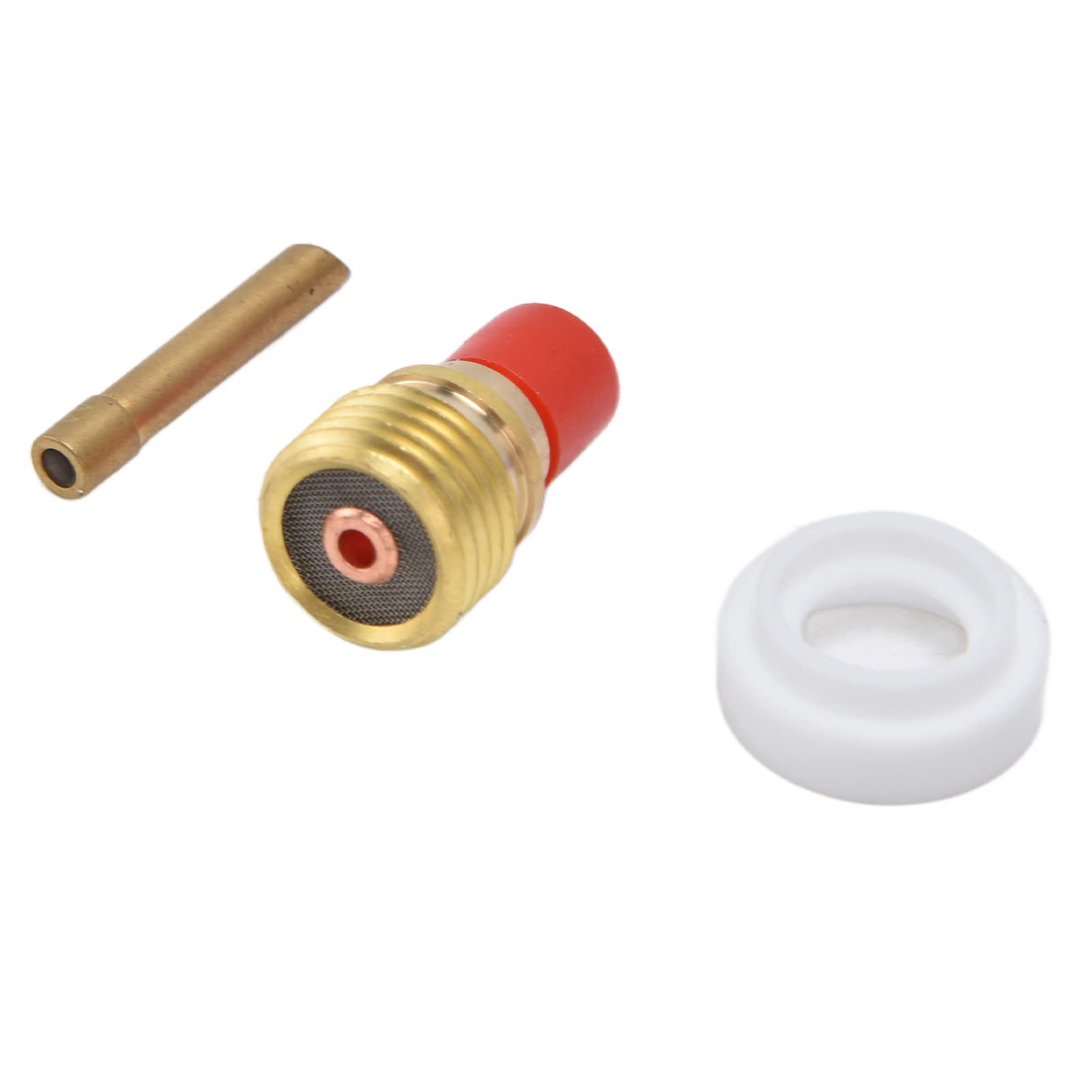 Naroote TIG Saldatura Torcia a Gas Accessori Kit, 7Pcs TIG Gas Lens Cups, 2.4mm Orifice Welding Torch Set Sostituto con Copertura Frontale in PTFE per di Argon per WP 9 20 25