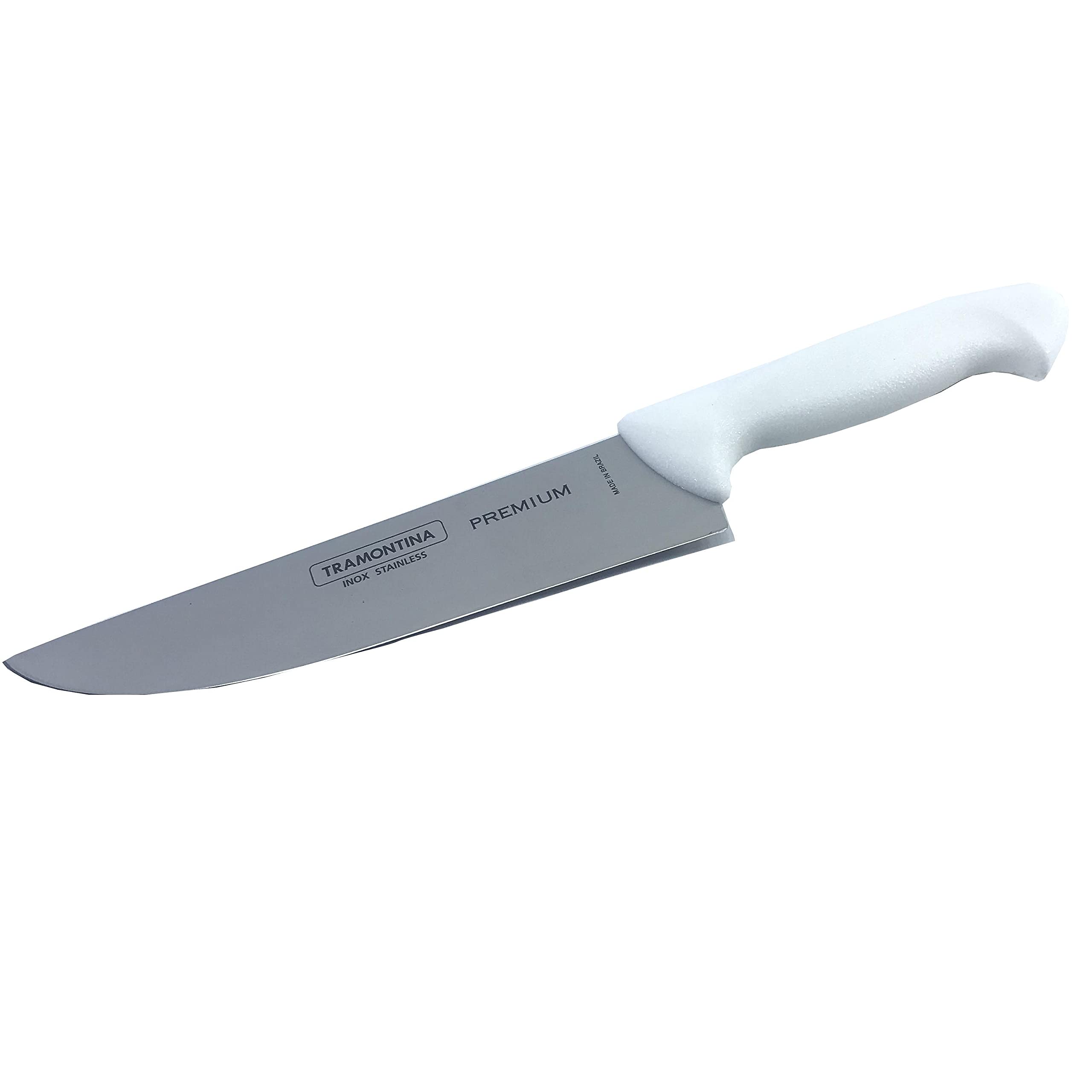 TRAMONTINA Premium Stainless Steel Utility Knife 20cm | Polypropelyn Handle | Dishwasher Safe | White | Made in Brazil