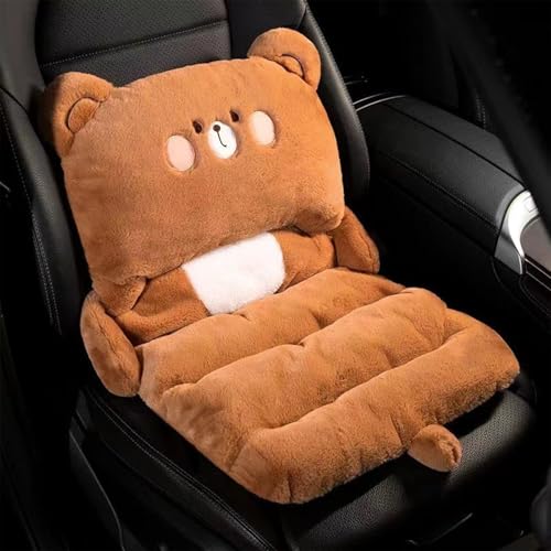 Cute Seat Cushion - Stable Car Lumbar Support Cushion, Adorable Cartoon Chair Cushion Integrated Design Cute Chair Cushion, Anti Slip Plush Car Seat...