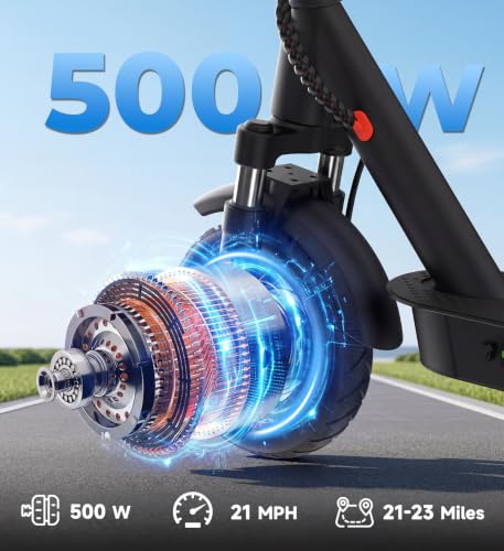 Image of Electric Scooter, 21 /23 /28 Miles Range, 20 MPH Speed, 350 /500W Motor