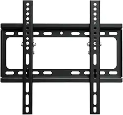 Suporte para TV Forte até 50kg - Aço Reforçado para TVs 26-63 Polegadas - Suporte de Parede Fixo Preto com Nível e Inclinação - Universal para Todas Marcas de Televisão Gurumania