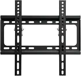 Suporte para TV Forte até 50kg - Aço Reforçado para TVs 26-63 Polegadas - Suporte de Parede Fixo Preto com Nível e Inclinação - Universal para Todas Marcas de Televisão Gurumania