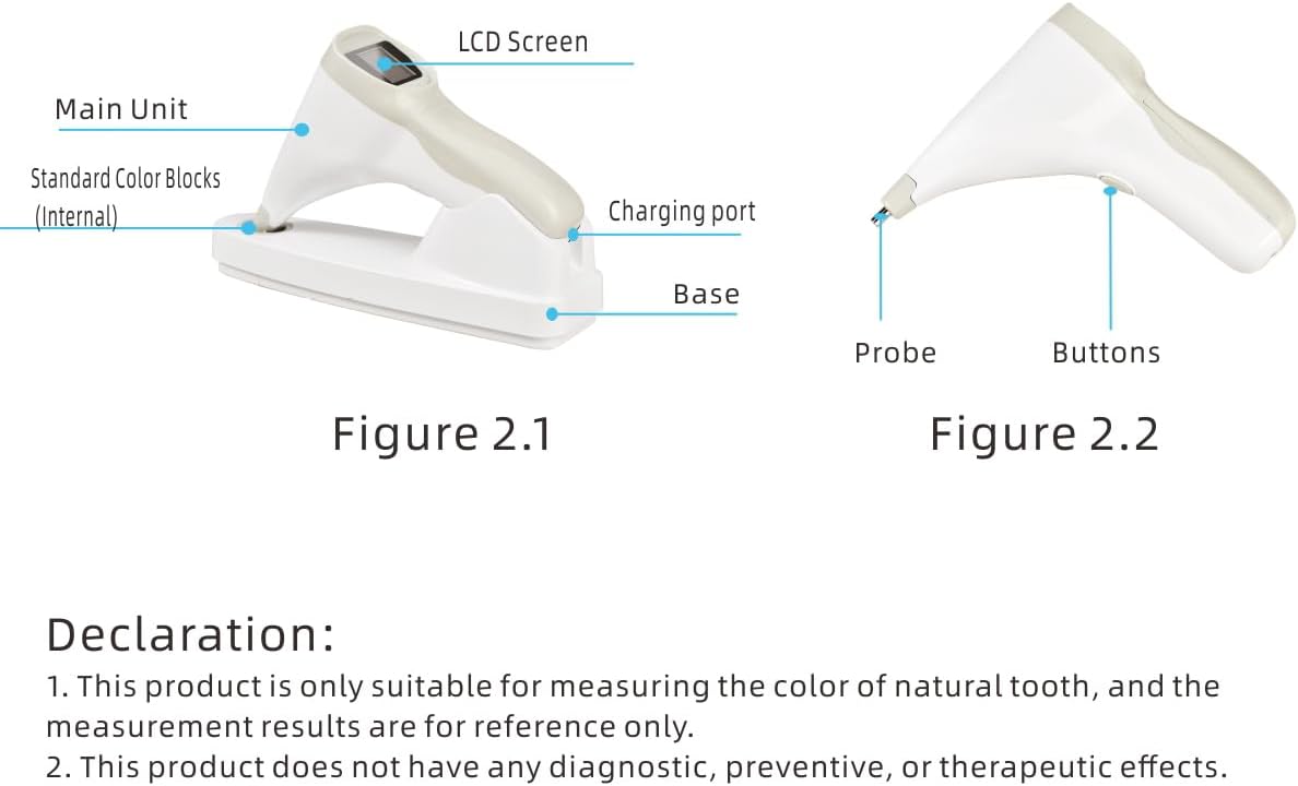 BONEW-Oral LED Tooth Color Comparator Tooth Colorimeter High Accuracy Digital Shade Guide Corrector Teeth Whitening Digital Shade Guide