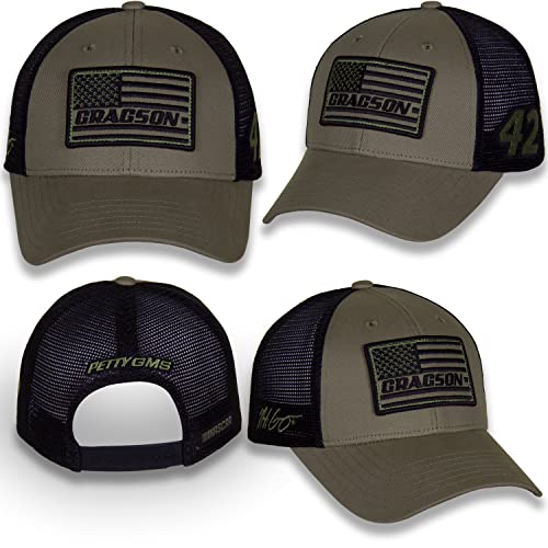 Gorra NASCAR ajustable 2023 Noah Gragson color oliva miniatura 2