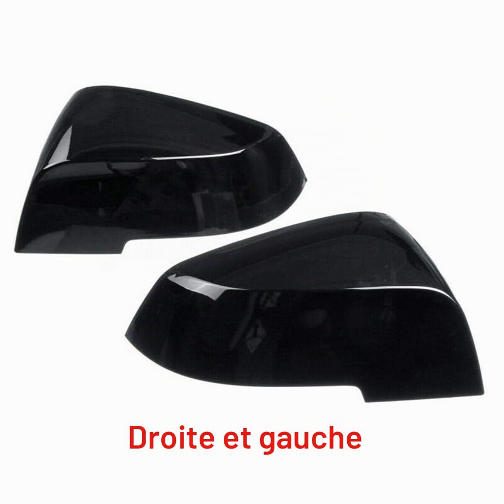 Caches de rétroviseurs de porte, garnitures de rétroviseurs latéraux de rechange compatibles avec BMW F20 F22 F23 F30 F31 F32 F33 F36 F87 M2 X1 E84 (noir brillant)